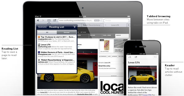 safari Top 10 New Features In Apple iOS 5