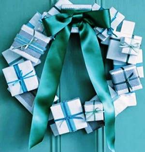 1. Wrapped Present Wreath Top 10 Best Christmas Wreath Ideas