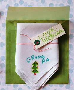 3. Decorated Handkerchief e1321041674769 10 Christmas Gifts that Kids Can Easily Make at Home