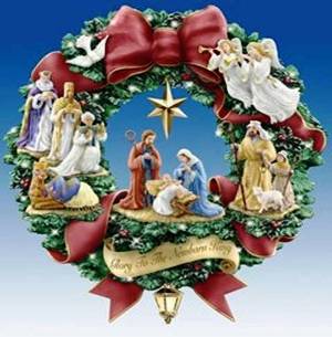 7. Nativity Wreath Top 10 Best Christmas Wreath Ideas