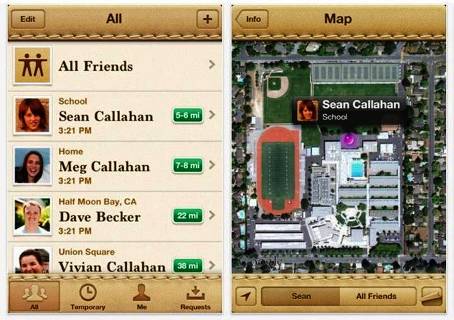 9. Find My Friends Top 10 Best iOS 5 Apps